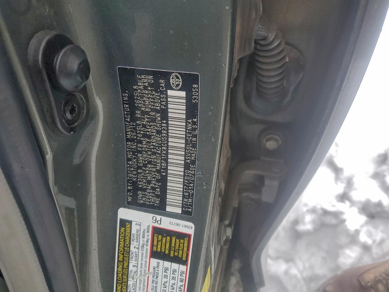 Toyota Camry Base Image 12