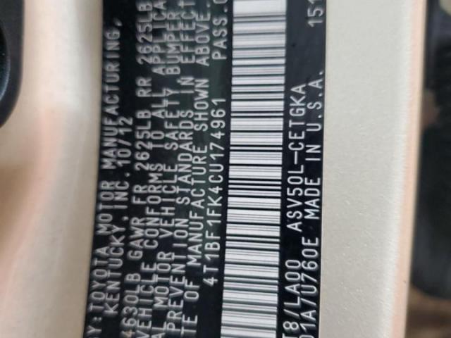 Toyota Camry Base Image 10